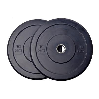 China Cross Fit Weightlifting Rizhao Weight Plates Rubber Coated Weight Plates Black Rubber Bumper Plates for sale