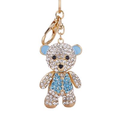 China Popular Promotional Diamond Animal Zinc Alloy Bear Mini Key Chain Sale Key Chain for sale