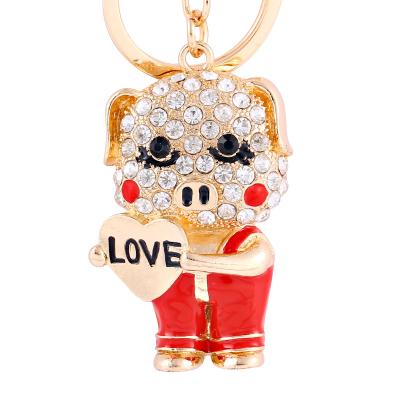 China Factory popular product personalized cute pig key chain love letter custom cute hand make key chain for sale