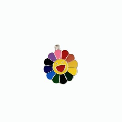 China Newest Popular Factory Popular Oil Sunflower Design Fashion Small Drip Pendant Charming Pendant for sale