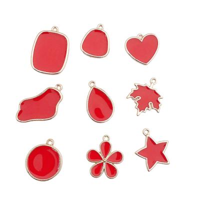 China DIY oil drop accessories earrings translucent earrings popular exquisite simple jewelry various shapes colored small pendants for sale