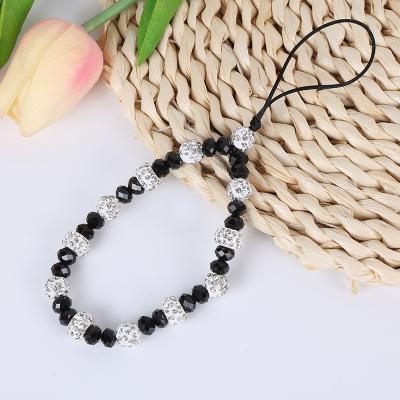 China Factory wholesale elegant crystal decoration lanyard jewelry accessories diy cell phone ties hand strap for sale