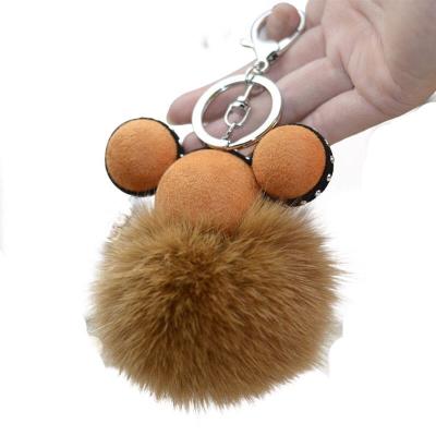 China New Fox Version Key Chain Fox Version Korean Cute Female Creative Popular Fur Ball Key Chain Wholesale for sale