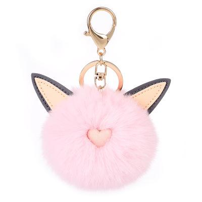 China China Factory Sale OEM Popular Hairy Key Chain Ball Furry Key Chain Ball for sale