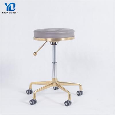 China New Style Durable Material Gold Salon Master Stools Barber Chair Salon Furniture for sale