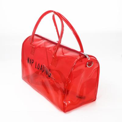 China 2022 Eco-Friendly Customized Fashionable Colorful Waterproof PVC Duffel Bag Transparent Duffel Bag To Travel for sale