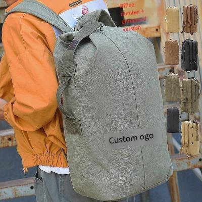 China Canvas Waterproof Wholesale Large Capacity Outdoor Travel Customizable Backpacks for sale