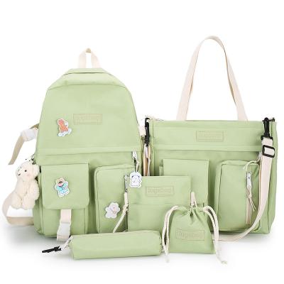 China Custom Anti-theft Girls Sets Schoolbags Female High Capacity Korean Student College Backpack For Children Primary School Bags for sale