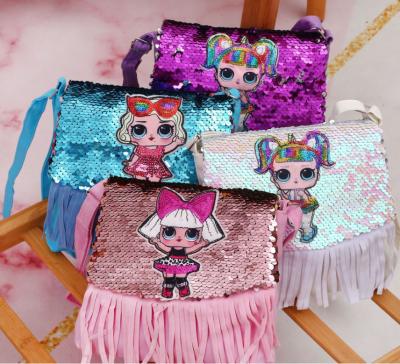 China Shinny Sequins Leisure Classic Newcomers Girlohone Design Fanny School Cute Anime Editorial Messenger Bags Packunisex Handbag Young Chop for sale