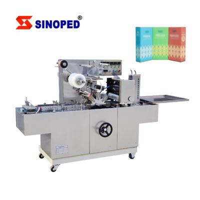 Chine 3d Beverage Wrap Box Cellophane Packaging Machine Semi Automatic Lipstick Tea Cosmetic Boxes Packing Overwrap Packaging à vendre