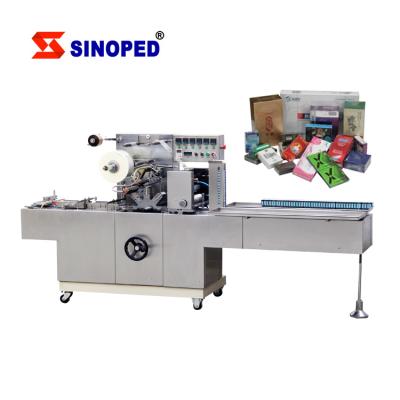 China automatic beverage cellophane box overwrap wrapping machine for box with good price from factory for sale