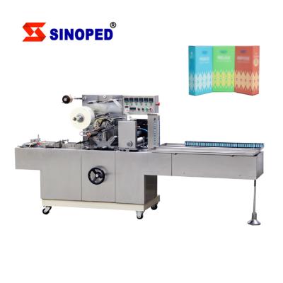 China Automatic Herb Tea Box Cellophane Film Beverage Factory Price Set Card Box Packaging Machine for sale