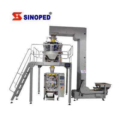 China Food Ten Heads Scales Weighing Bag Making Automatic Vertical Food Packing Machine for sale