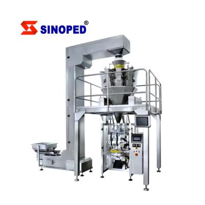 China Automatic Food Potato Chips Nuts Food Bag Weighting Packaging Machine For Snacks for sale