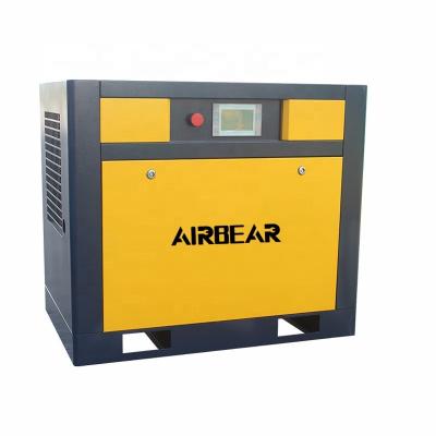 China Factory supply 10 bar belt drive lubricated 7.5kw screw type air compressor for industrial machine for sale