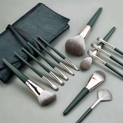 China Angular Blush Custom Logo Shenzhen Logo Makeup Brush Set Kit Luxu Professional Cosmetic Brush Set for sale