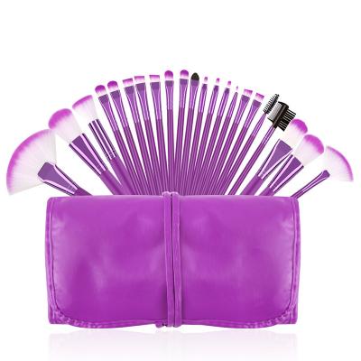 China Angular Blush Free Shipping Wholesale Cosmetics 22 Pcs Makeup Brush Set Personalized Purple Makeup Sets For Girls for sale