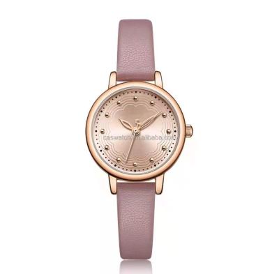 China Water Resistant Fashion Customize Lady Quartz Girls Fancy Alloy Watches Genuine Leather Women's Watch for sale