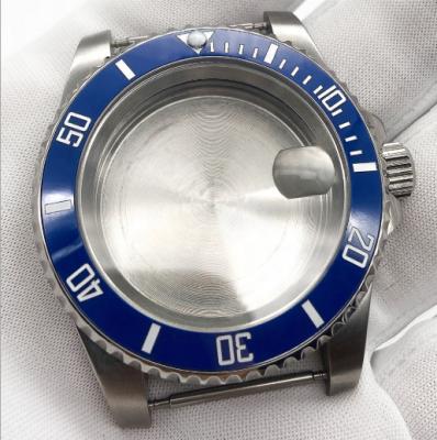 China Solid 316L Stainless Steel Watch Parts Making 8200 8215 2813 2836 Fit Sapphire Crystal With Magnifying Glass 316L Solid Stainless Steel Watch Case for sale