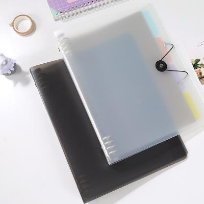 China Laser Paper A5 A6 A7 Holographic Notebook Cover Clear PVC Refillable Loose-leaf 8 Ring Binder Notebooks for sale