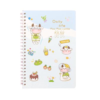 China Wholesale A5/A6 Student Coil Book Work Notepad Gift Notebook Lovely Professional Creative Cartoon Loose Leaf Book Customized Hardcover Book for sale