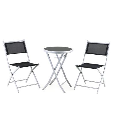 China 2023 Popular Foldable Outdoor Folding Chair And Table China Furniture Garden Advertising Patio 3 Pcs Garden Set for sale