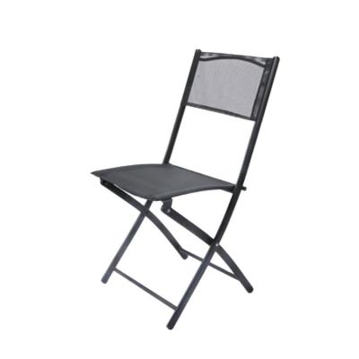 China Powder Cloth Portable Coating Steel Frame Teslin Beach Bistros Stable Outdoor Garden Chairs Without Arms for sale