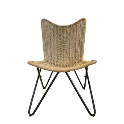 China Portable Stackable Butterfly Patio Rattan Chair Antique For Outdoor Lawn Backyard Balcony Beach Garden for sale