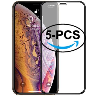 China 5Pcs Mobile Phone Full Coverage Tempered Glass Film For iPhone 11 Pro Max Explosion Proof Screen Prote for sale