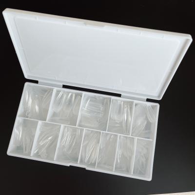 China Factory Wholesale High Quality 552pcs Transparent Cover False Nail Tips Matte Artificial Finger Tips Full Flexibility for sale