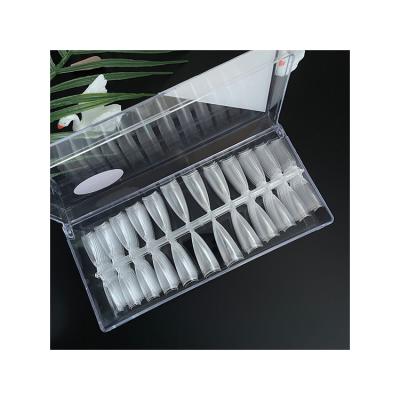 China High Quality Hot Sale 504pcs Flexible Clear Nail Tips Extension Half Cover Nail Tip Press On False Artificial Nails for sale