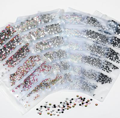 China Kinnco Nail Art Decorations 6 Mixed Sizes Sets 1440 Pcs Rhinestones Nail Art Supplies DIY Rhinestone Designs 6 Colors for sale