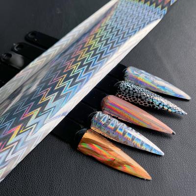 China New Arrival 10 Color Set Nail Art Transfer KINNCO Nail Art Decorations Gold Silver Solid Color Transfer Foil Foil Paper for sale