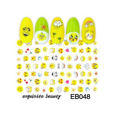 China 3D Manufacturer Cheap Price Custom Nail Water Decals Chinese Toe Nail Decals Nail Sticker Eb045-048 for sale