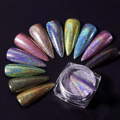 China 2022 Eco-friendly New Mirror Dust Holographic Nail To Glitter Nail Glitter Metallic Dye for sale