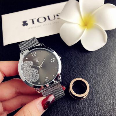 China Non-Specific Vintage Women's Casual Wristwatch Girls Fashion Wristwatches Best Quality Mesh Watches Famous Brand for sale