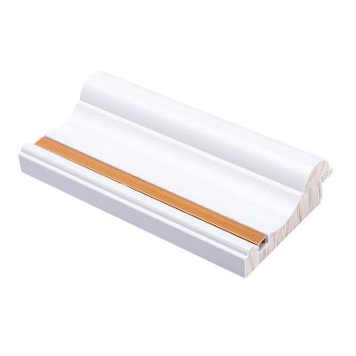 China Easy Building Wholesale Solid Pine Wood Baseboard Molding / Crown Molding Flat Trim for sale