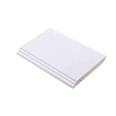 China Promotion Modern Primed Wooden Baseboard Skirting Board White Selling Color Training Promotion Firm Baseboard Exterior Technical Support Customized for sale