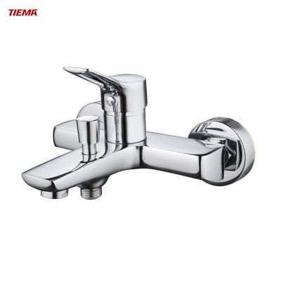 China Without Square Chrome Sliding Bar TIEMA Handle Bathroom Single Tub Brass Bath And Shower Faucets for sale