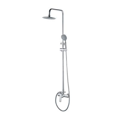 China With TIEMA Slide Bar Design Single Handle Bathroom Rain Shower Faucets Wall Mounted Set for sale