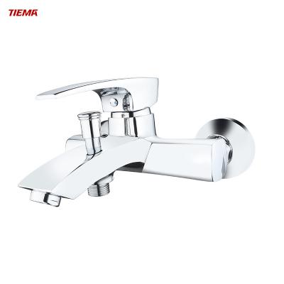 China Without Slide Bar TIEMA Popular High Quality Wall Mounted Brass Bathroom Bath And Shower Faucets for sale