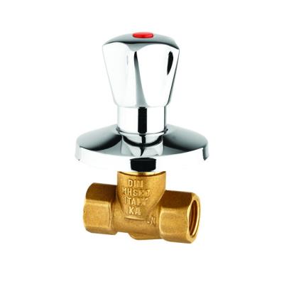 China General Product Bathroom Sanitary Accessories 1/2 3/4 1inch Polished Brass Stop Valve Price for sale