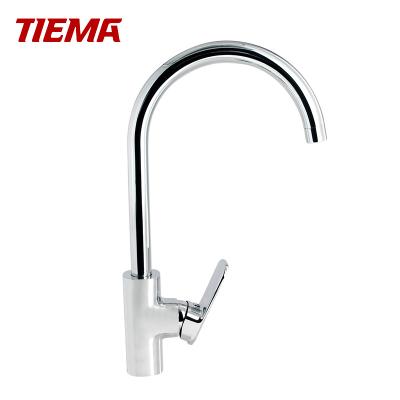 China Contemporary Water Sink Accessories Product Single Handle Brass Kitchen Faucet for sale