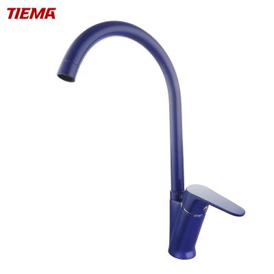 China Other 2022 Hot Customized Tiema New Design Nice Color Water Faucet Kitchen Sink Multiple Blue Faucets for sale