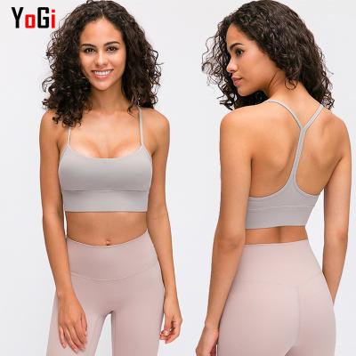 China Beauty Breathable Hot Single Back Sports Fitness Women Gym Wear Yoga Quick Dry Sexy Bra for sale