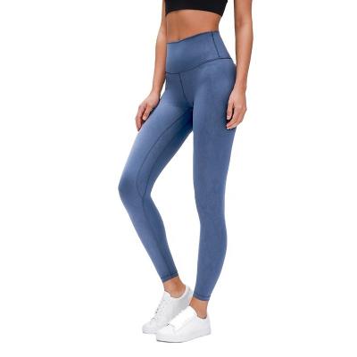 China 2021 Hot Selling Breathable High Rise Yoga Pants Seamless Mid Waist Gym Leggings Pants for sale