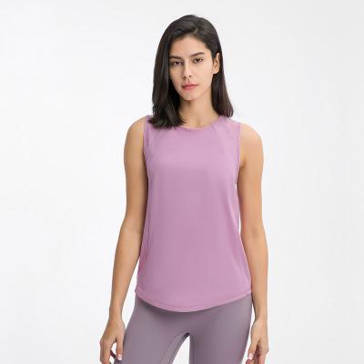 China Breathable Warm Yoga Shirts For Women New Sleeveless Top Gym Tops High Elastic Fitness Running Top for sale