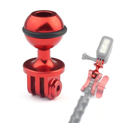 China Brand New CNC Underwater Aluminum Ball Photography Bracket Main Mount For Torch Flashlight & Diving Arm & Housing for sale