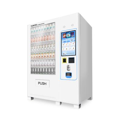 China 21.5 Inch Bottle Vending Machine Touch Screen Yunyin Metro Station Dispensing Frozen Food Vending Machine en venta