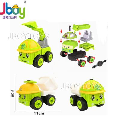 China Detachable Poly Cardboard Truck Assembly Detachable DIY Intellectual Toys Lovely And Interesting Friends for sale